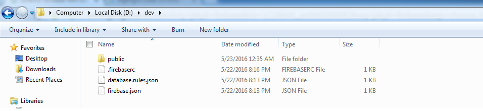 firebase files